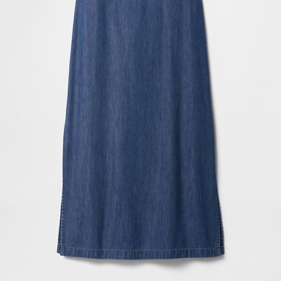 GAP Medium Indigo Denim Maxi Slip Skirt/NWT/S TALL - Picture 6 of 14